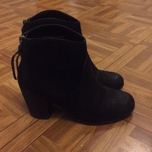 Black nubuck booties